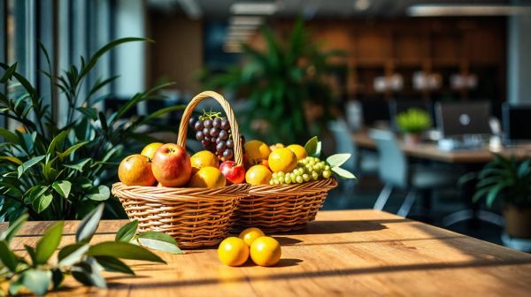 Top 5 raisons d'avoir des corbeilles de fruits au bureau